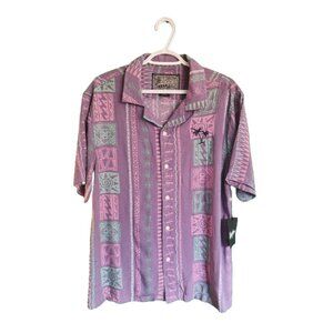 Retro inspired light button up shirt